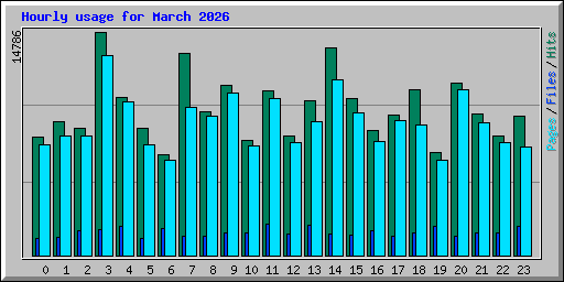 Hourly usage for March 2026